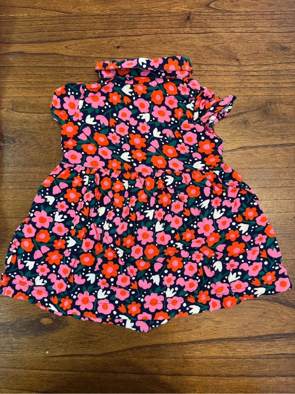 Hanna Andersson Pink Floral Shirt Dress